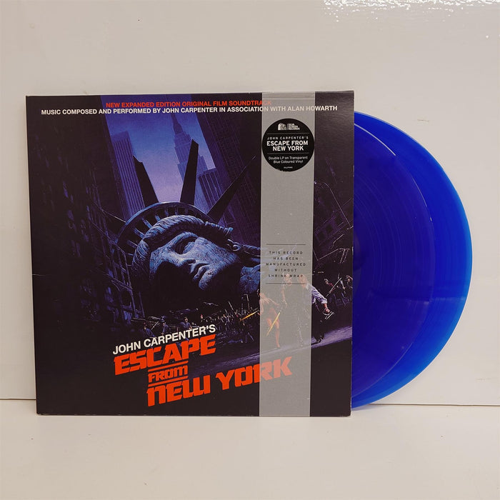 John Carpenter's Escape From New York (New Expanded Edition Original Film Soundtrack) - John Carpenter In Association With Alan Howarth Limited Edition 2x 180G Transparent Blue Vinyl LP