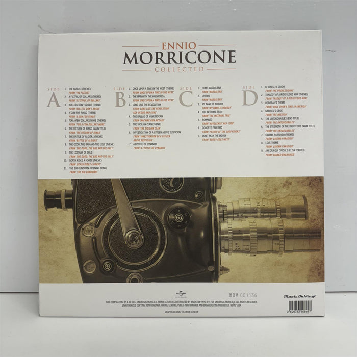 Ennio Morricone Collected - Ennio Morricone Limited Edition 2x 180G Clear Vinyl LP