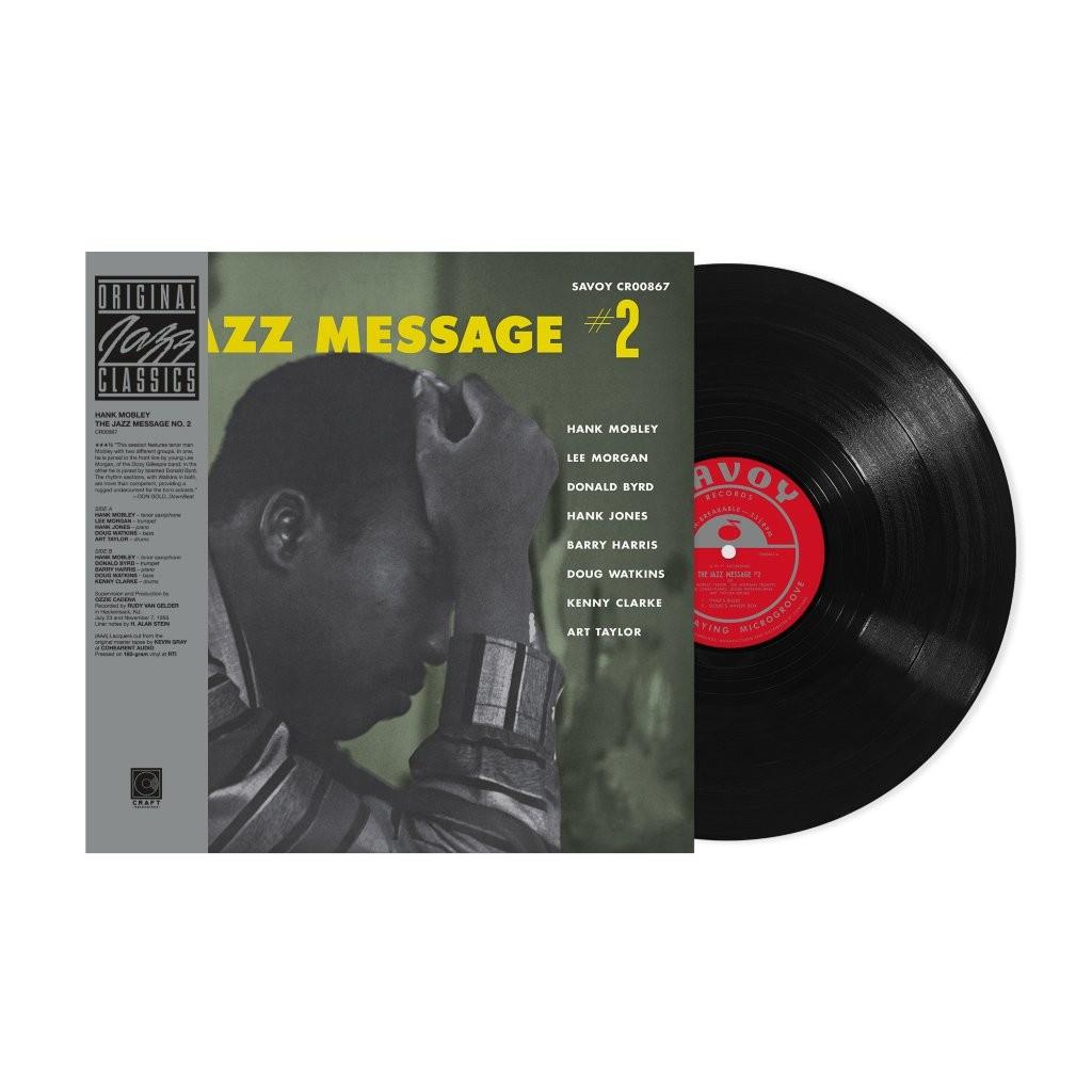 Jazz Message #2—classic jazz sleeve with monochrome portrait and black vinyl record