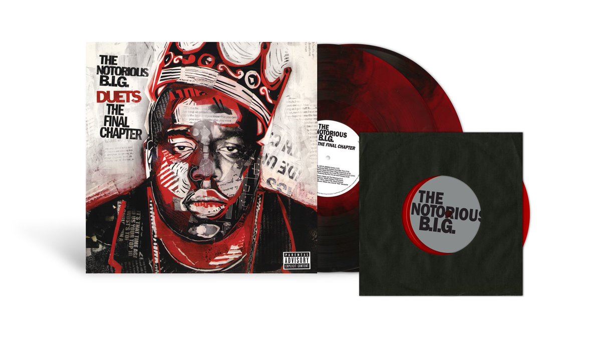 The Notorious B.I.G. - Duets (The Final Chapter) Limited Edition 2x Red & Black Swirl Vinyl LP + 7" Red Single