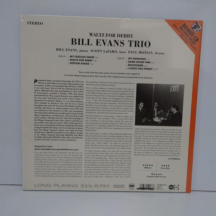 The Bill Evans Trio with Scott LaFaro & Paul Motian - Waltz For Debby Vinyl LP Reissue + CD
