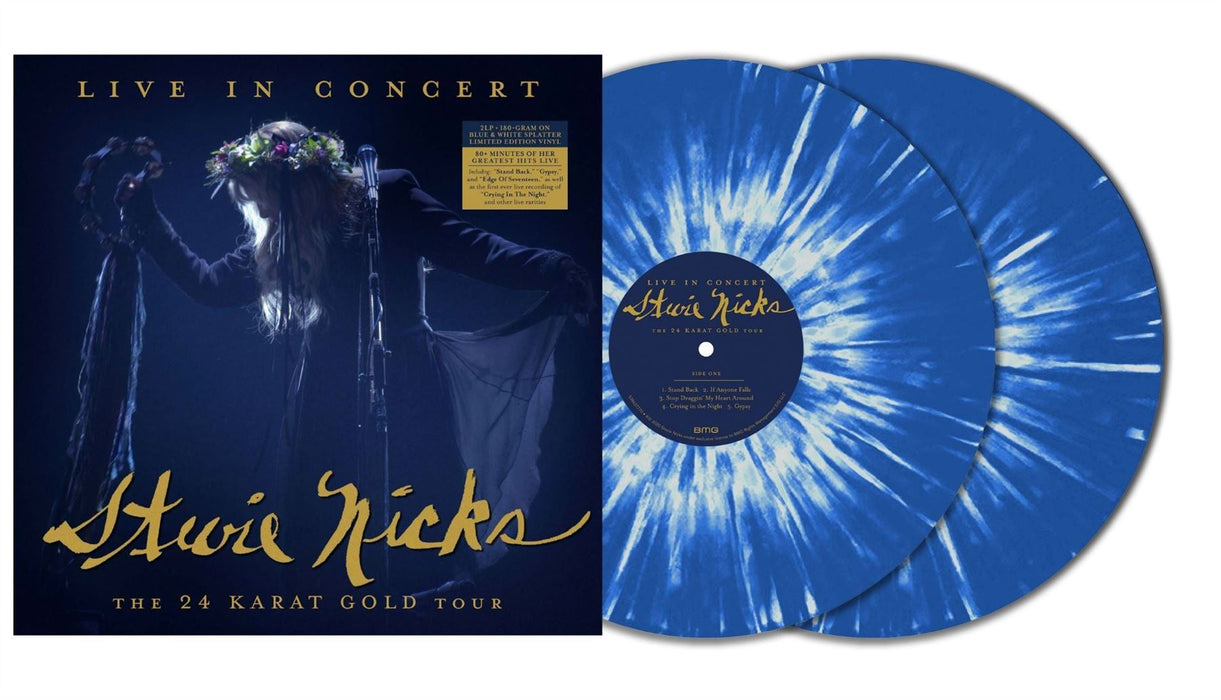 Stevie Nicks - Live In Concert - The 24 Karat Gold Tour Limited Edition 2x 180G Blue & White Splatter Vinyl LP Reissue