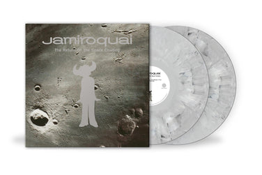 Jamiroquai “The Return of the Space Cowboy” double marbled-silver vinyl with lunar surface cover and Buffalo Man silhouette