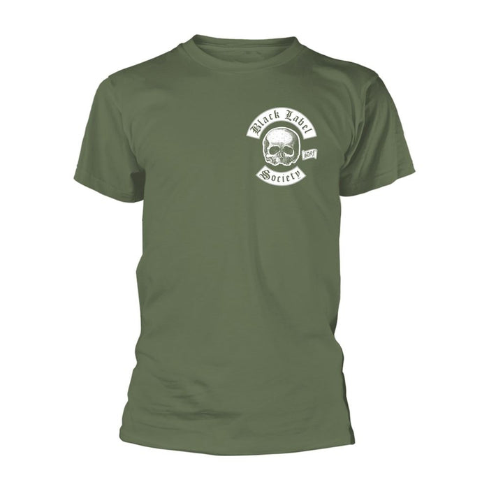 Black Label Society - Skull Logo Pocket (Olive) T-Shirt