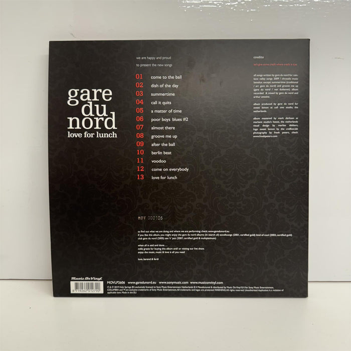 Gare Du Nord - Love For Lunch Limited Edition 2x 180G Transparent Red Vinyl LP
