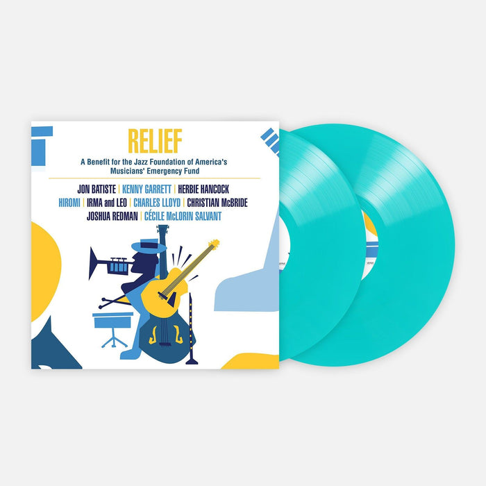 Relief A Benefit For The Jazz Foundation Of America's Musician's Emergency Fund - V/A 2x Aqua Vinyl LP