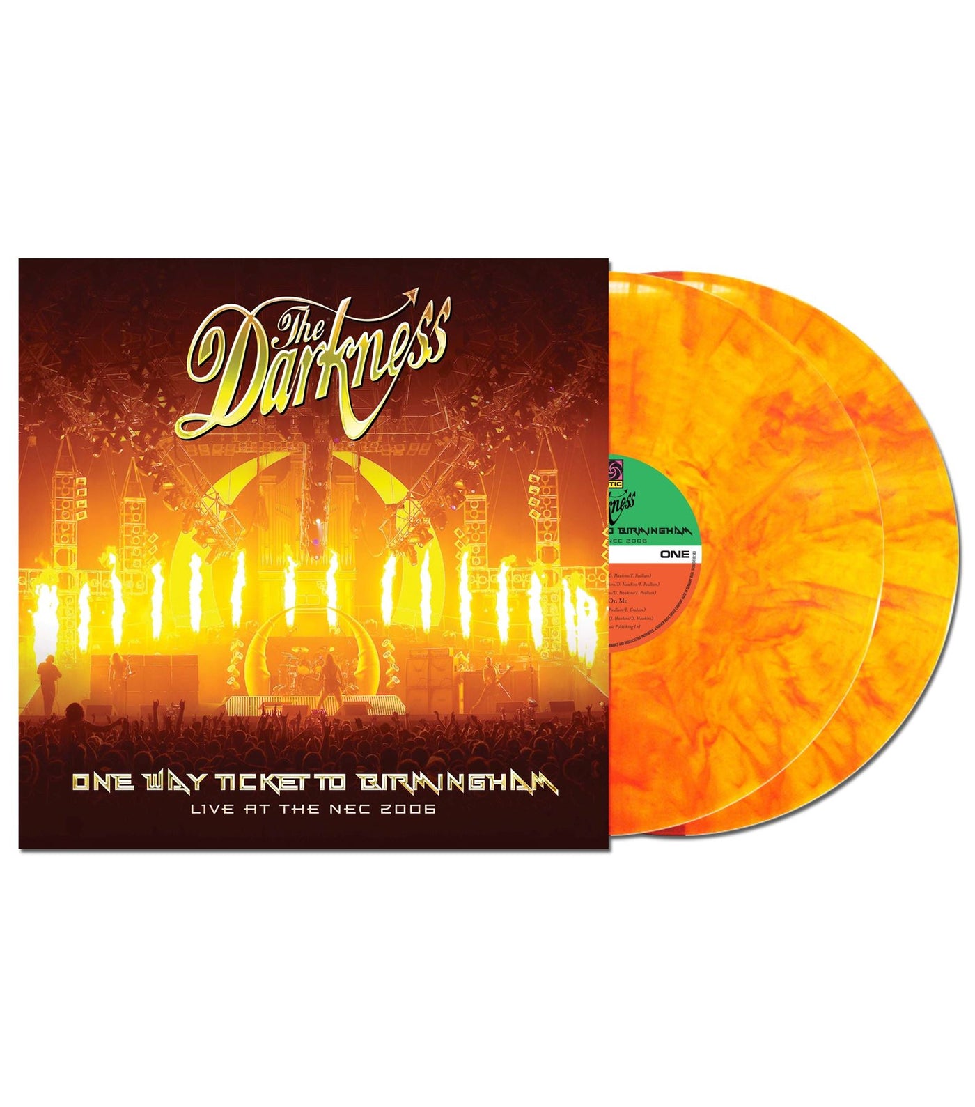 The Darkness - One Way Ticket To Birmingham (Live At The NEC 2006) RSD 2026 2x Red & Yellow Marble Vinyl LP