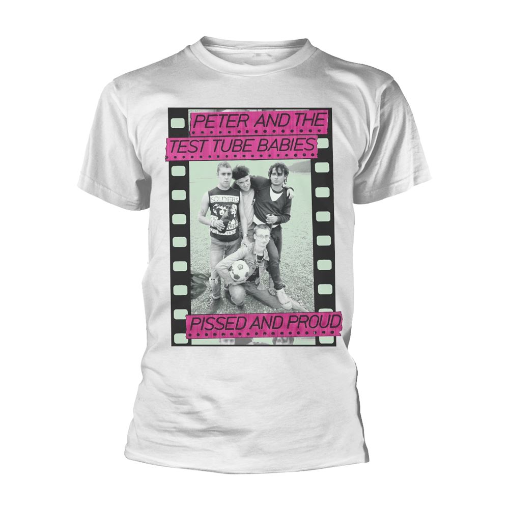 Peter & The Test Tube Babies - Pissed And Proud (White) T-Shirt