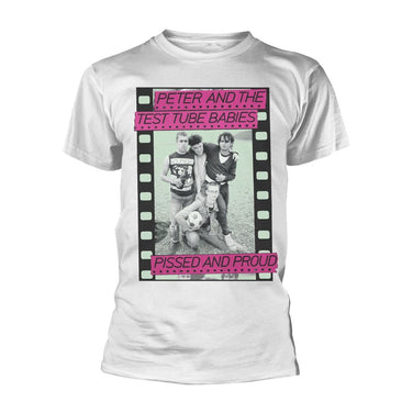 Peter & The Test Tube Babies - Pissed And Proud (White) T-Shirt
