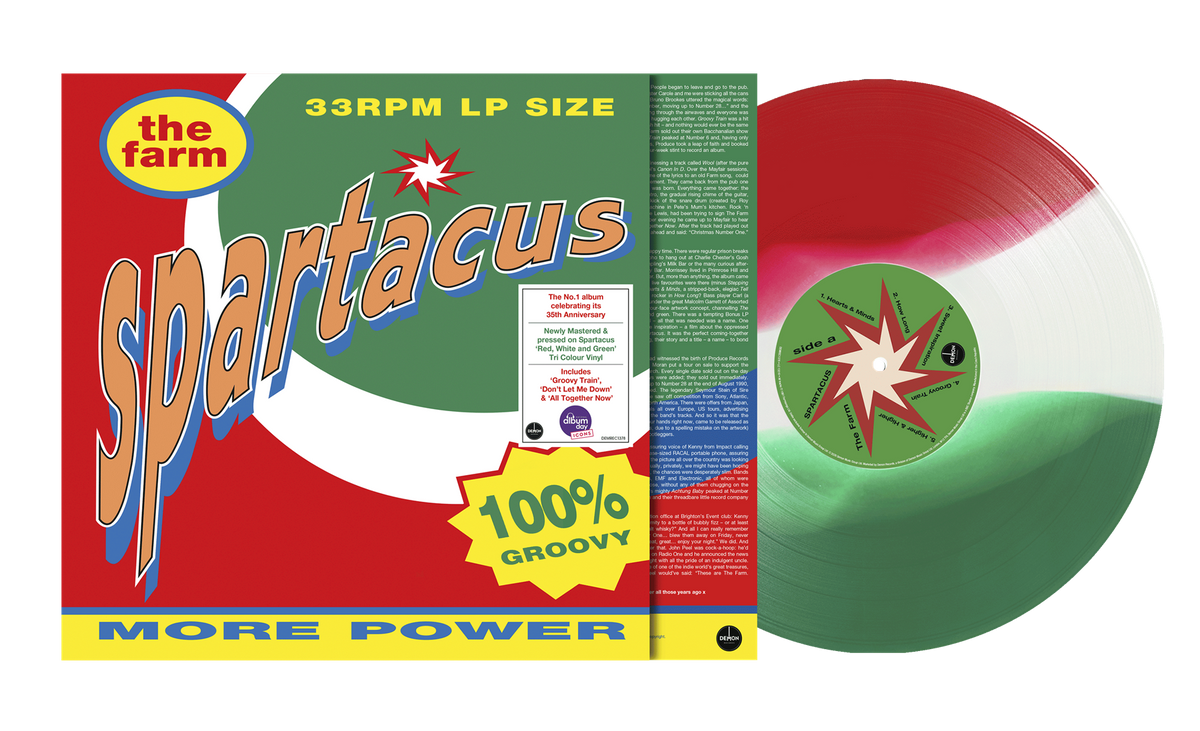 The Farm - Spartacus National Album Day Tri-Colour Vinyl LP Reissue
