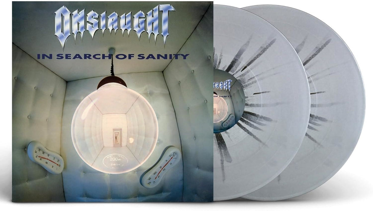 Onslaught - In Search Of Sanity 2x Grey With Black Splatter Vinyl LP Reissue