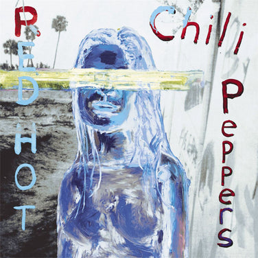 Red Hot Chili Peppers ‘By the Way’ cover—blue-toned painted figure with yellow brushstroke across eyes