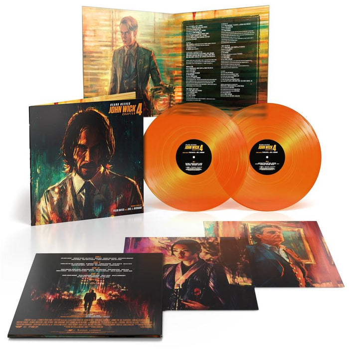 John Wick Chapter 4 - Tyler Bates & Joel J Richard 2x Transparent Orange Vinyl LP