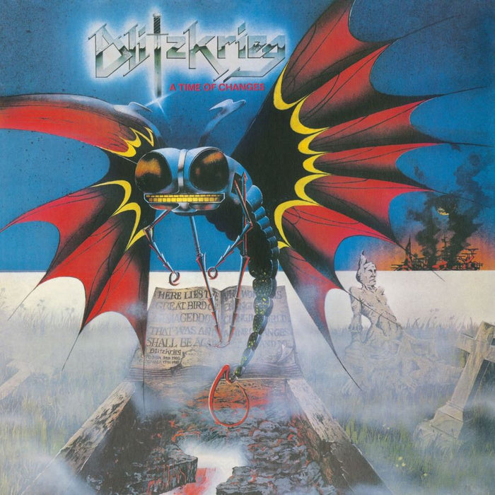 Blitzkrieg - A Time Of Changes Limited Edition 180G Translucent Red & Black Mix Vinyl LP Reissue
