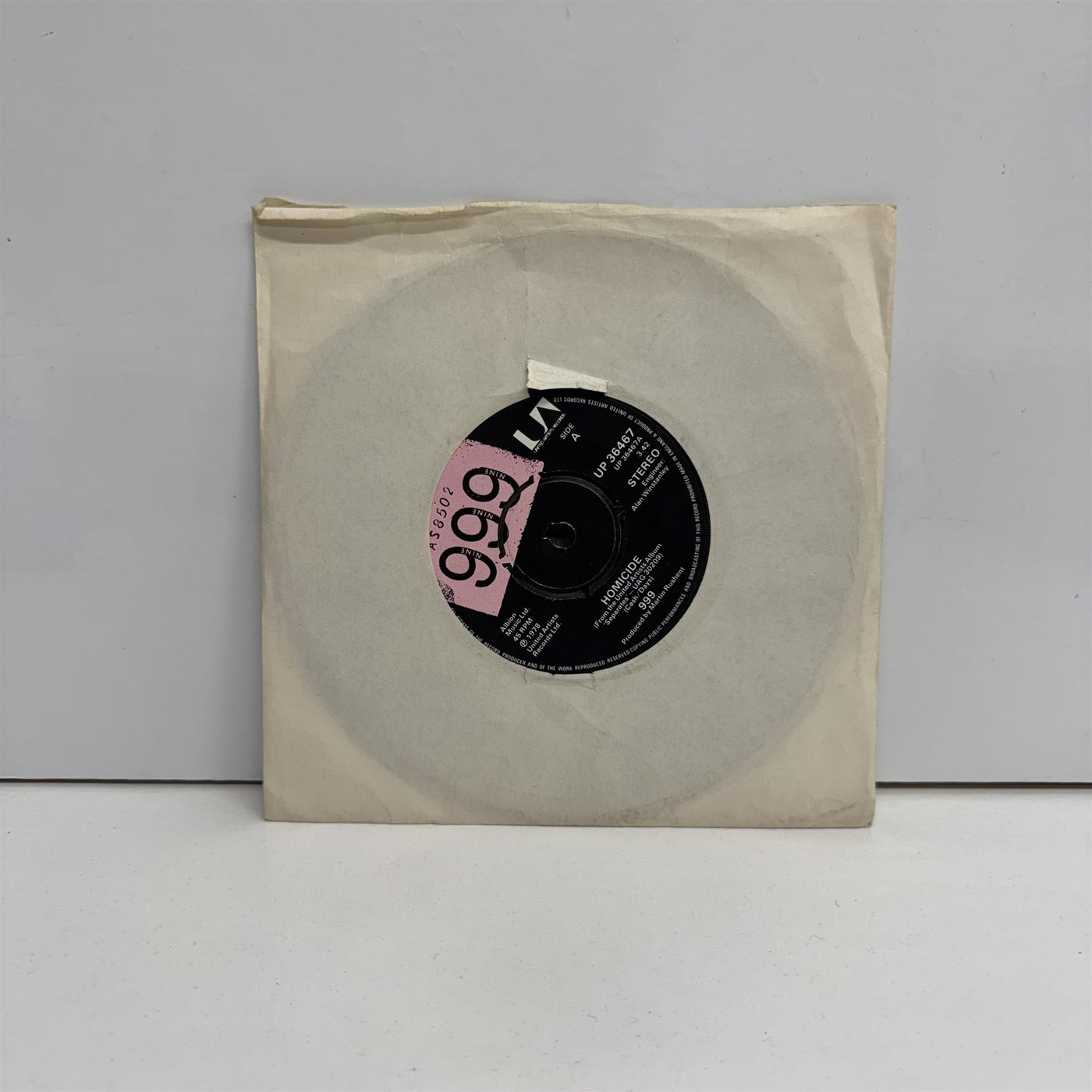 999 - Homicide 7" Vinyl Single