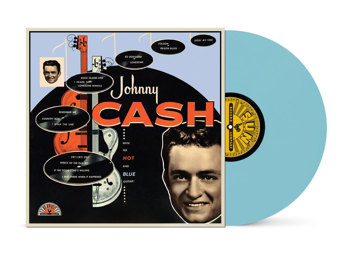Johnny Cash - With His Hot And Blue Guitar National Album Day Blue Vinyl LP Reissue