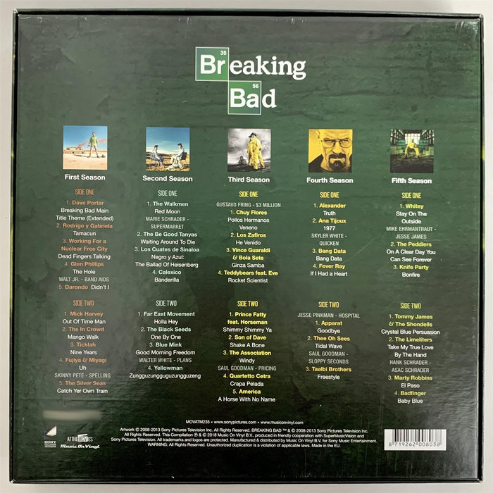 Breaking Bad  - V/A Limited Edition 5x 10" Albuquerque Crystal Vinyl LP Box Set