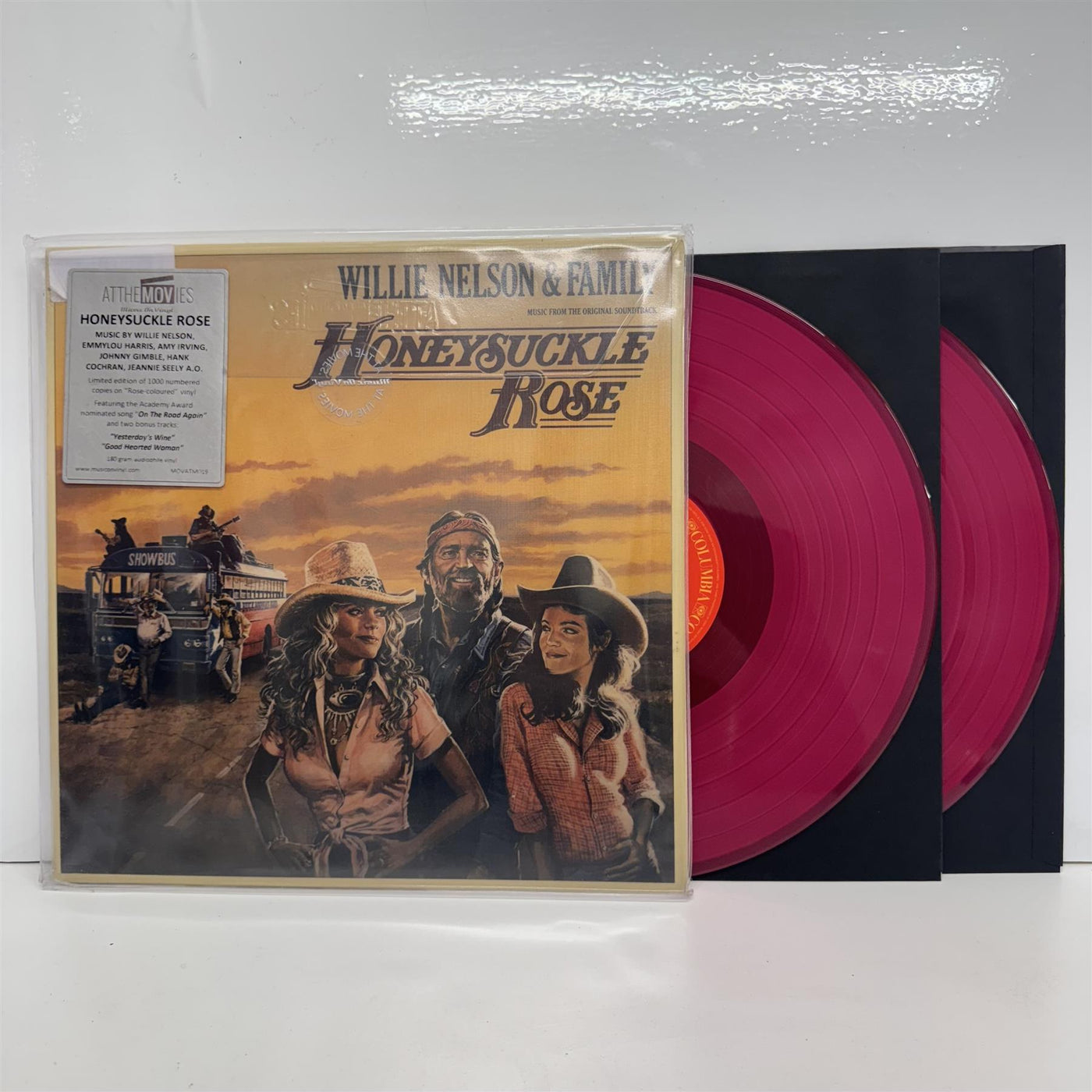 Willie Nelson & Family - Honeysuckle Rose (Music From The Original Soundtrack) Limited Edition 2x Pink Vinyl LP