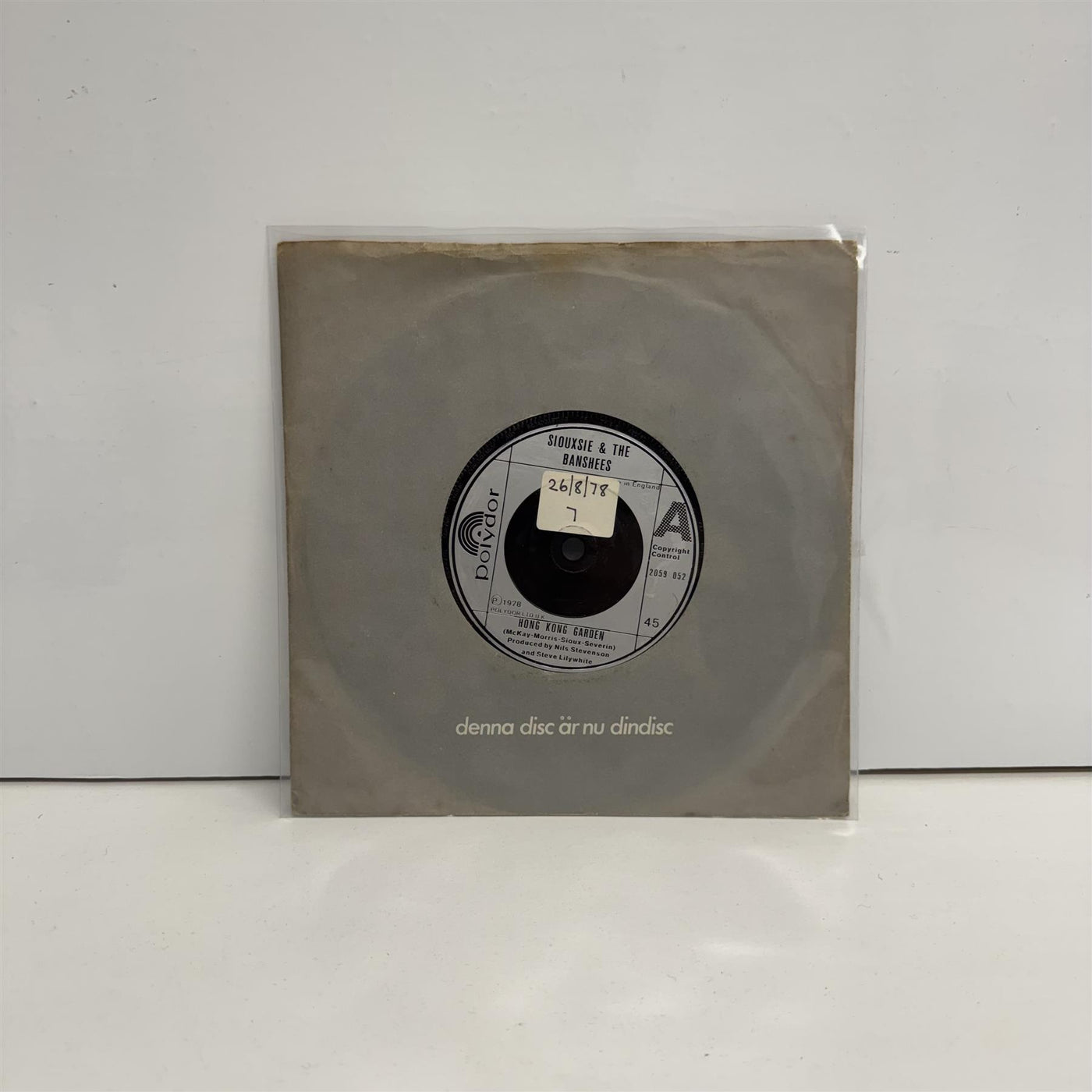 Siouxsie And The Banshees - Hong Kong Garden 7" Vinyl Single
