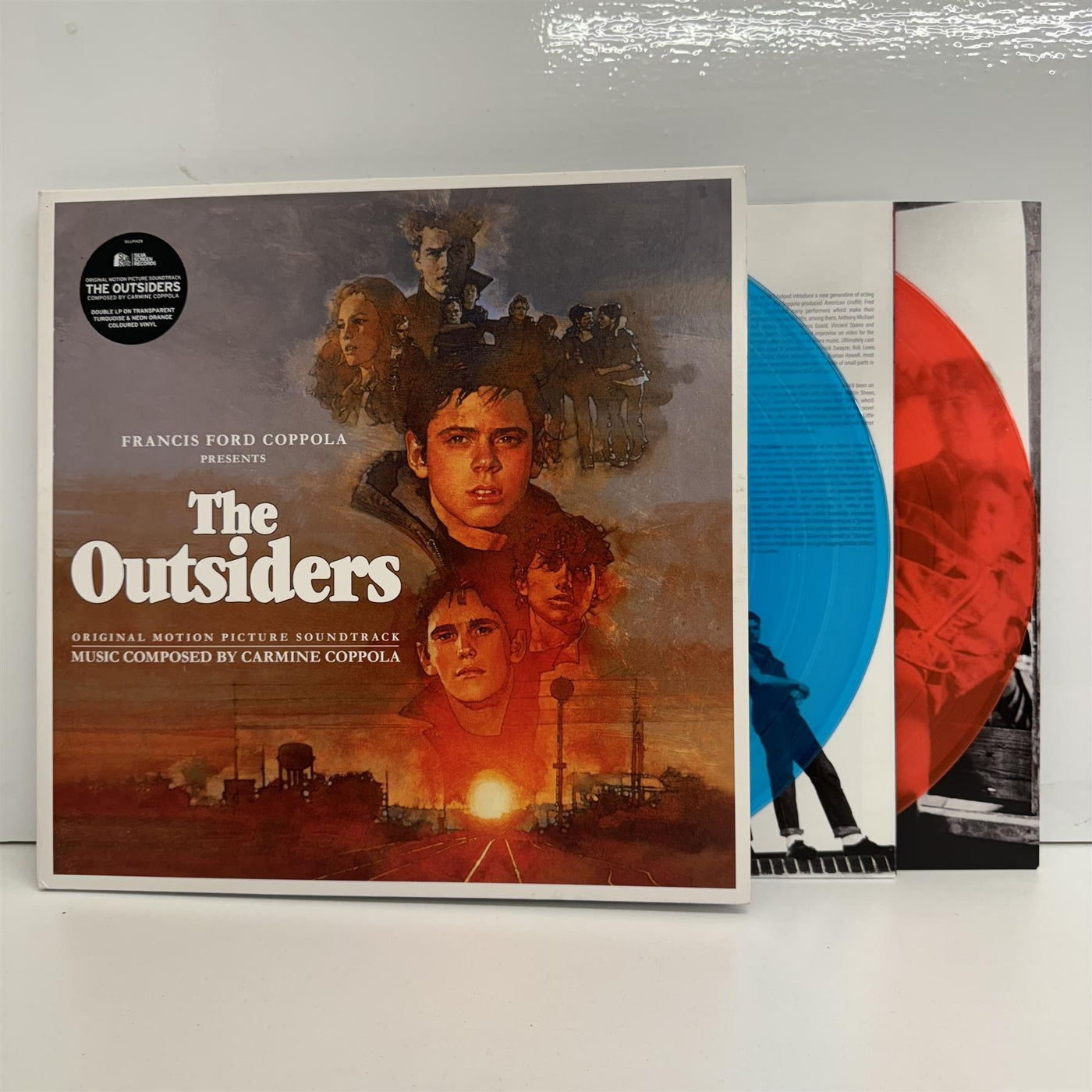 The Outsiders (Original Motion Picture Soundtrack) - Carmine Coppola 2x Turqoise & Neon Orange Vinyl LP