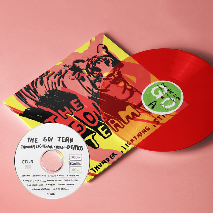 The Go! Team - Thunder, Lightning, Strike Translucent Red Vinyl LP Reissue + CD