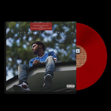 J. Cole - 2014 Forest Hills Drive Indies Exclusive 2x Red Vinyl LP + Poster