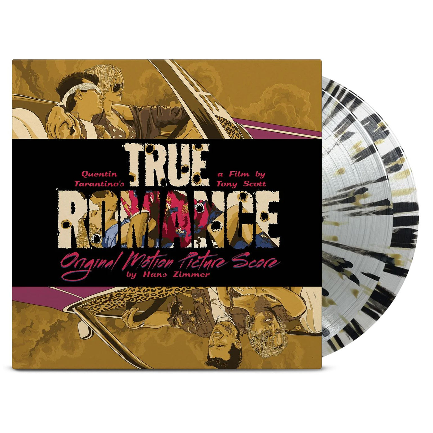 True Romance - Hans Zimmer 2x Clear With Black & Gold Splatter Vinyl LP