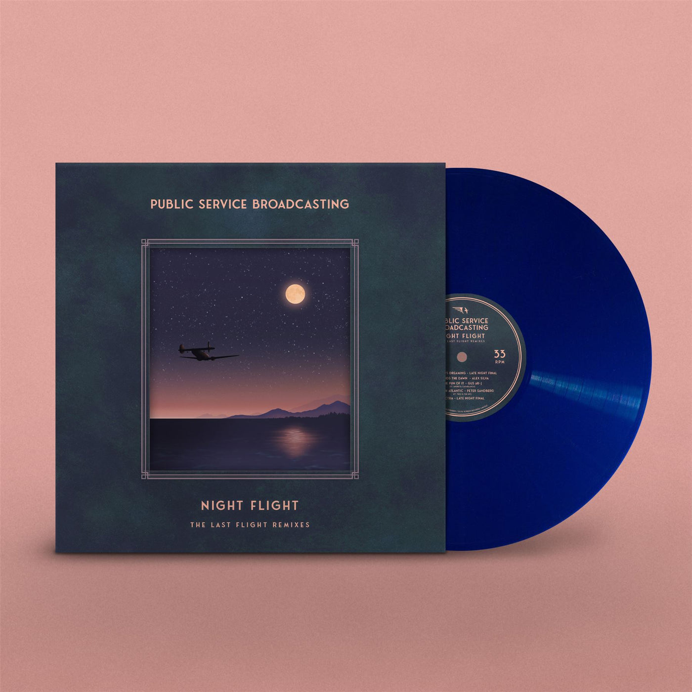 Public Service Broadcasting - Night Flight - The Last Flight Remixes Midnight Blue Vinyl LP