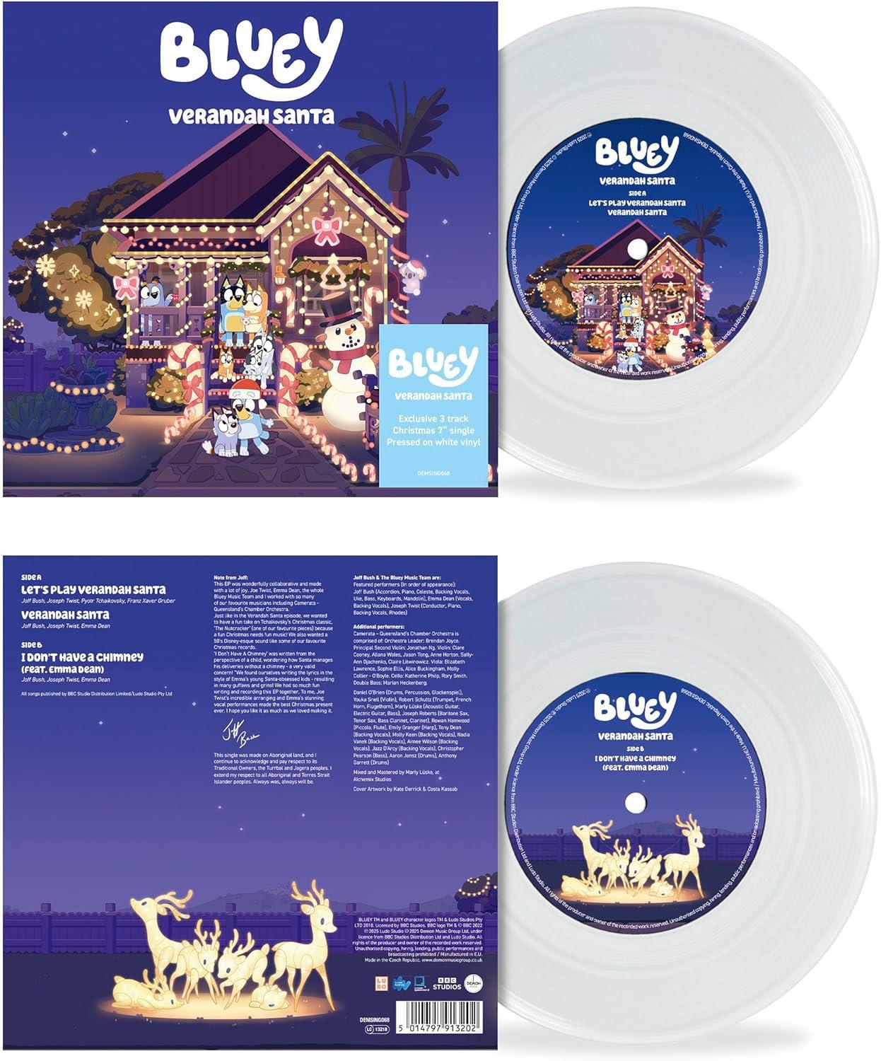 Joff Bush - Bluey: Verandah Santa 7" White Vinyl Single