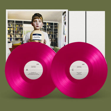 The National ‘Laugh Track’—two magenta vinyl records with inner sleeve (boy holding mannequin head labeled “Paul”)