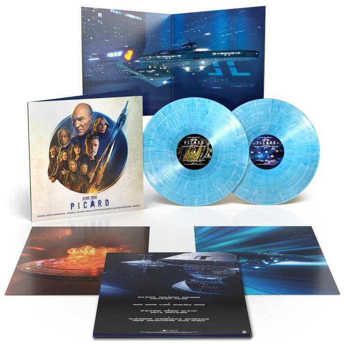 Star Trek: Picard Season 3 Volume 1 - Stephen Barton & Frederik Wiedmann 2x Sky Blue w/ White Burst Vinyl LP