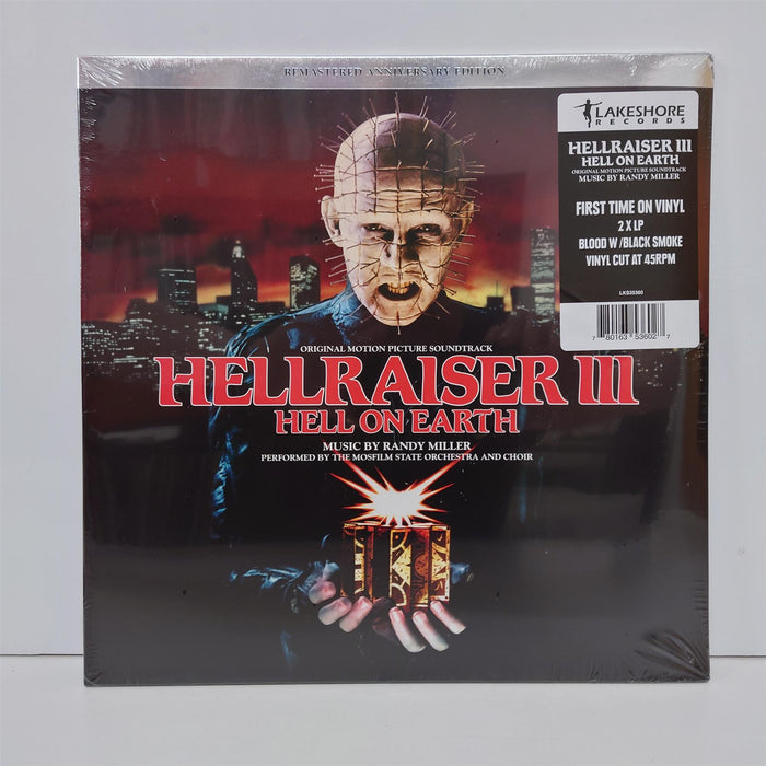 Hellraiser III: Hell On Earth (Original Motion Picture Soundtrack) - Randy Miller 2x Blood With Black Smoke Vinyl LP Reissue