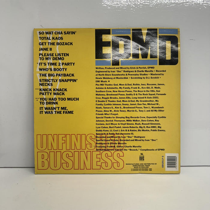 EPMD - Unfinished Business Vinyl LP