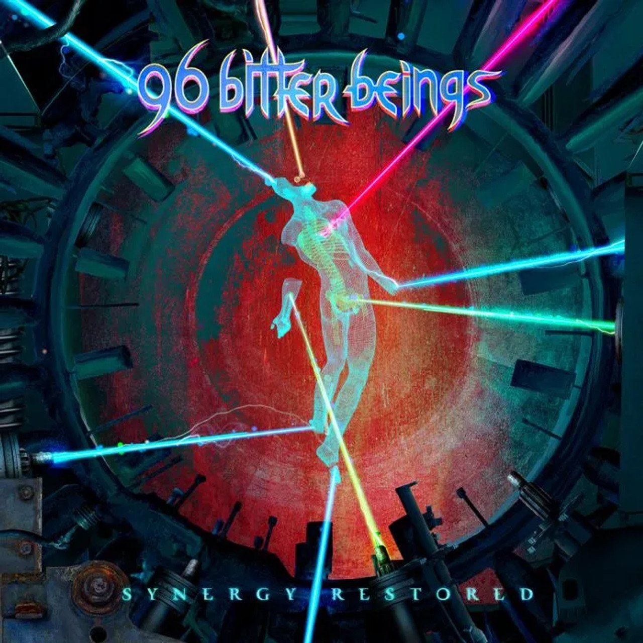 96 Bitter Beings - Synergy Restored Limited Edition Green In Blue w/ Pink Splatter Vinyl LP