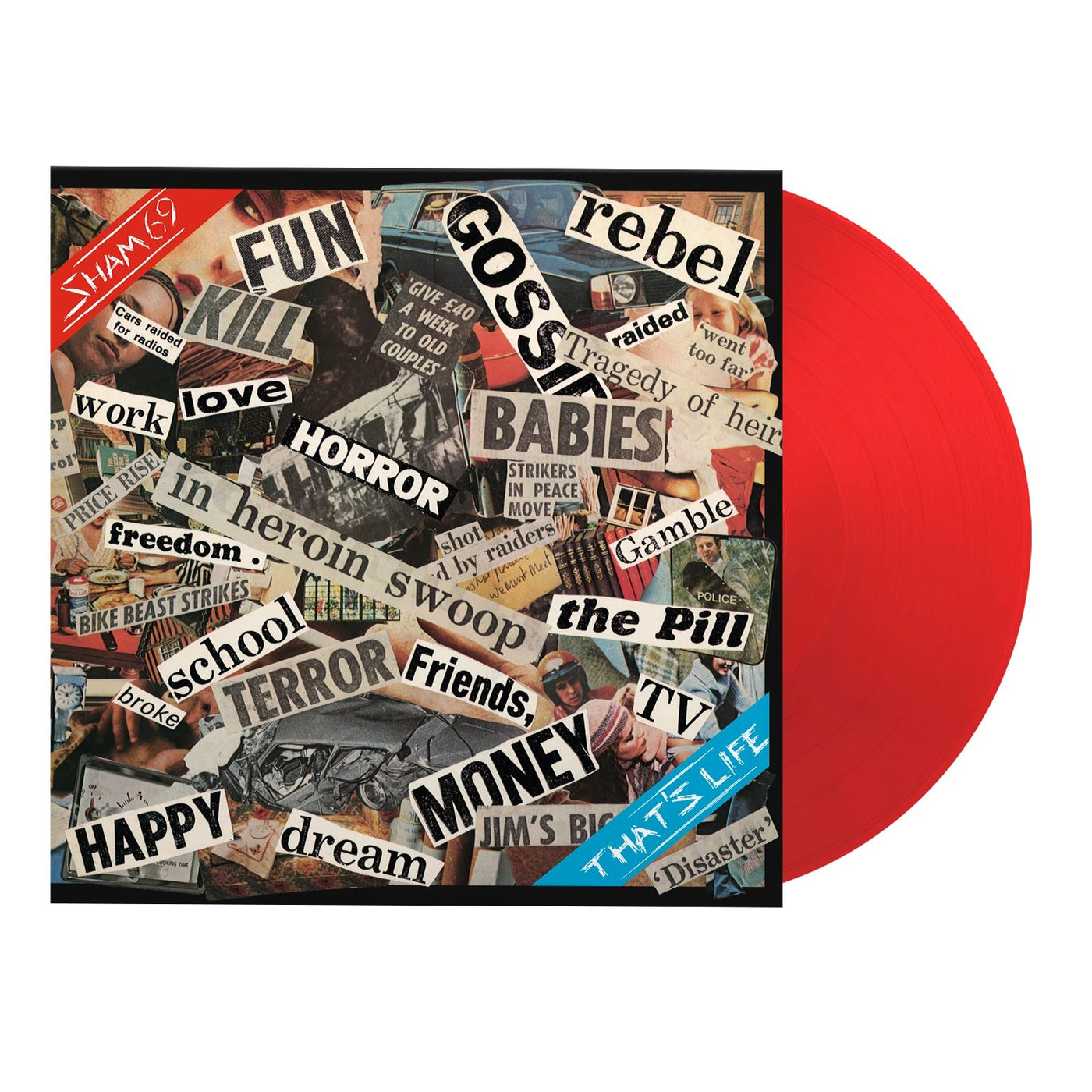Sham 69 - That's Life Limited Edition 180G Translucent Red Vinyl LP Reissue