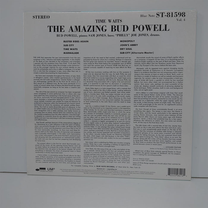 Bud Powell - Time Waits (The Amazing Bud Powell) 180G Vinyl LP Reissue