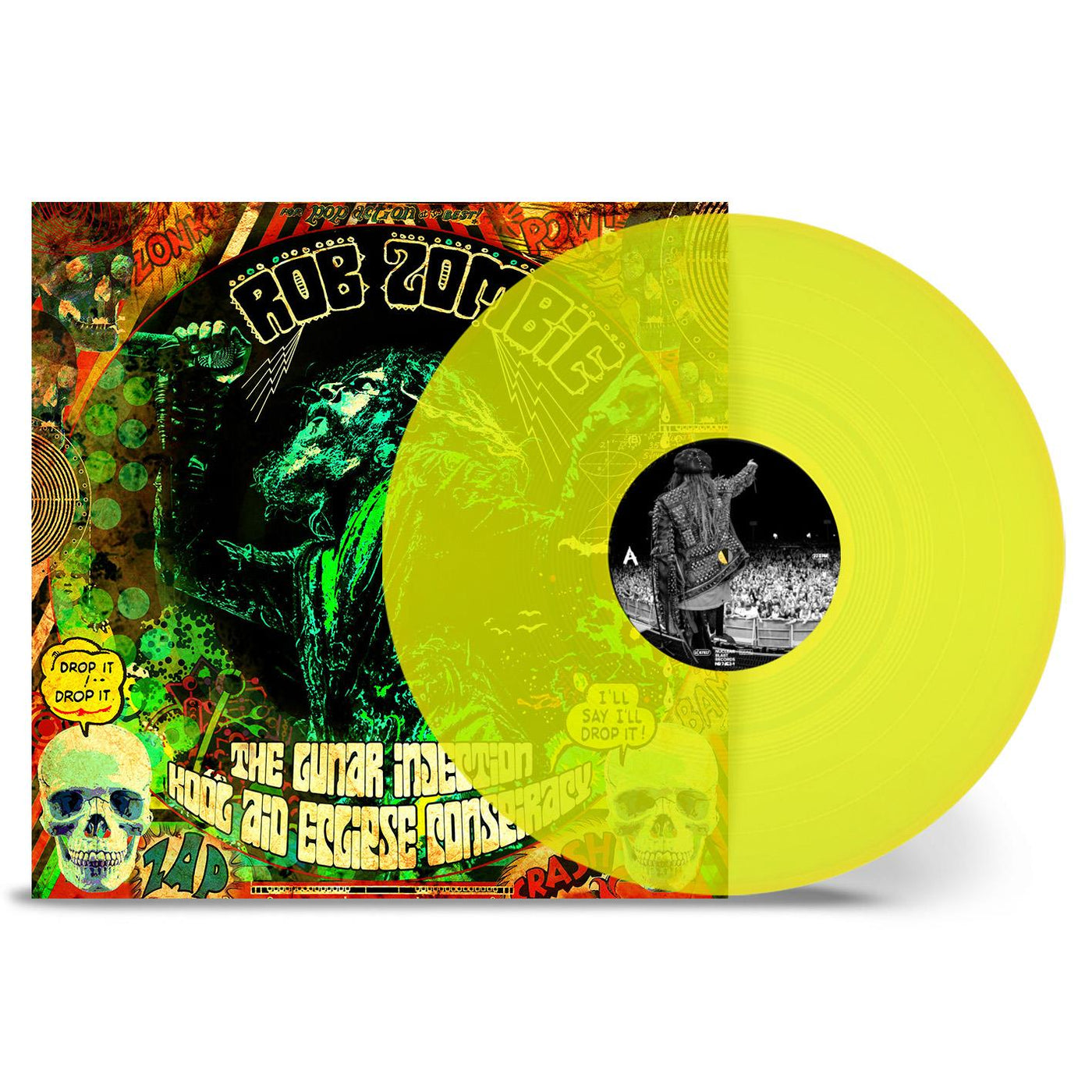 Rob Zombie - The Lunar Injection Kool Aid Eclipse Conspiracy Transparent Neon Yellow Vinyl LP Reissue