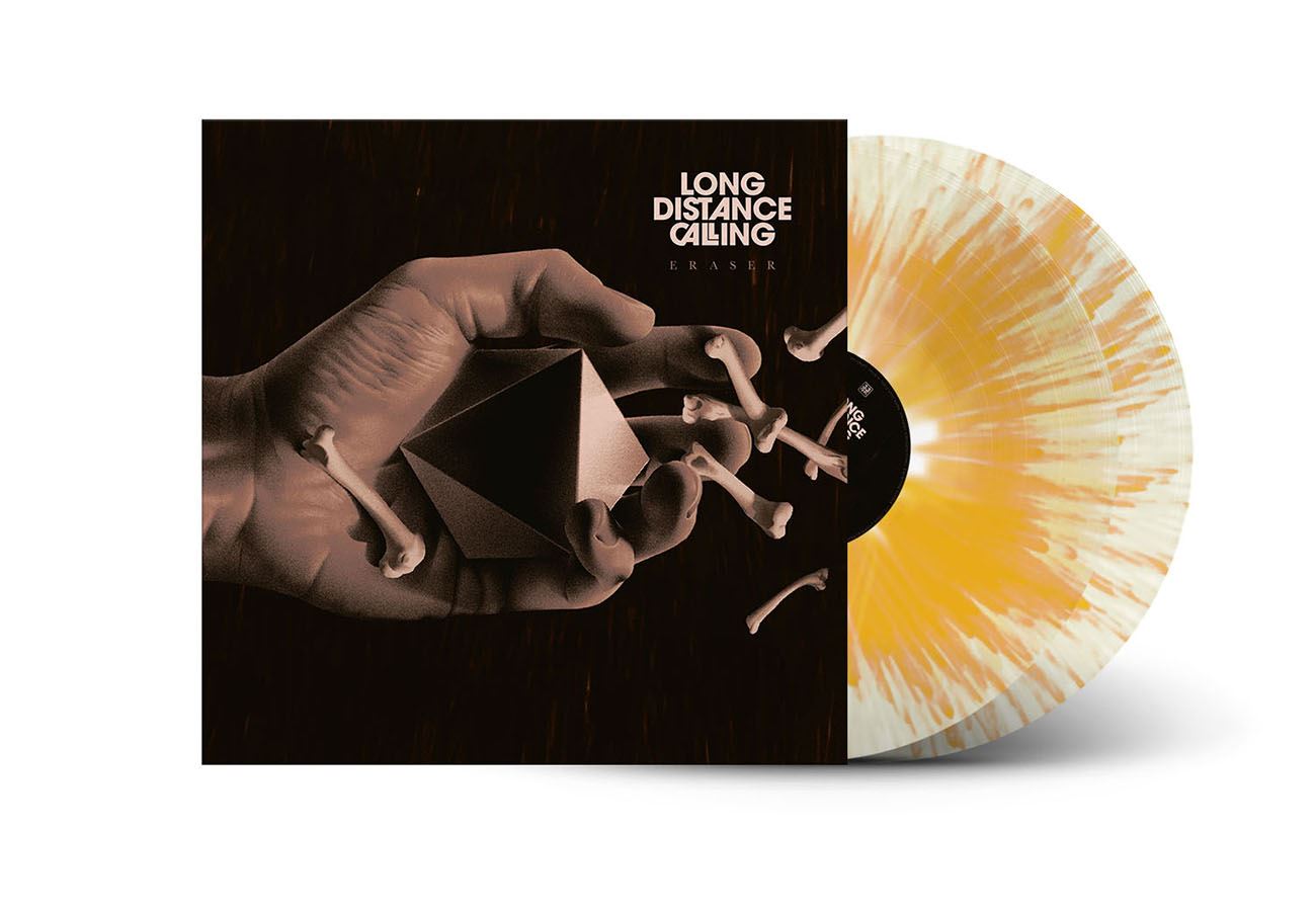 Long Distance Calling - Eraser Limited 2x Crystal Clear Yellow Splatter Vinyl LP