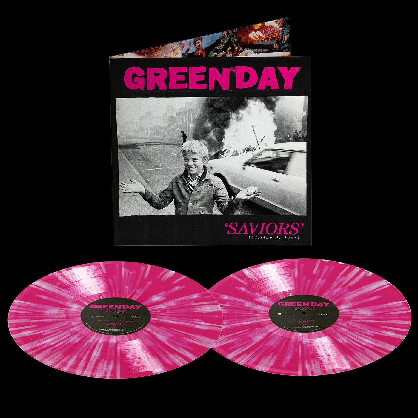 Green Day - Saviors (édition de luxe) 2x Pink & White Vinyl LP