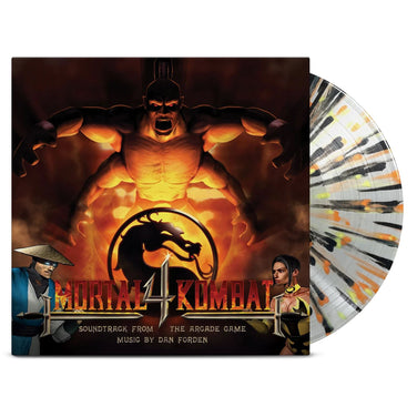 Mortal Kombat 4 - Dan Forden Limited Edition Transparent With Black, Orange & Yellow Splatter Vinyl LP