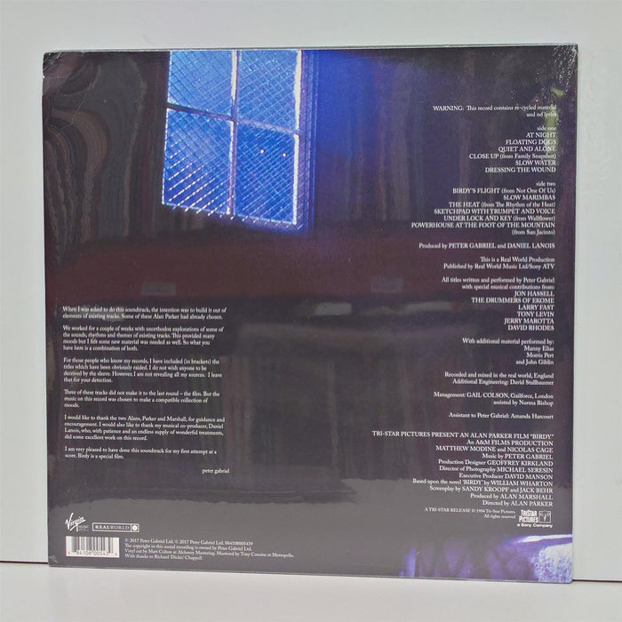 Birdy - Peter Gabriel 180G Vinyl LP Remastered