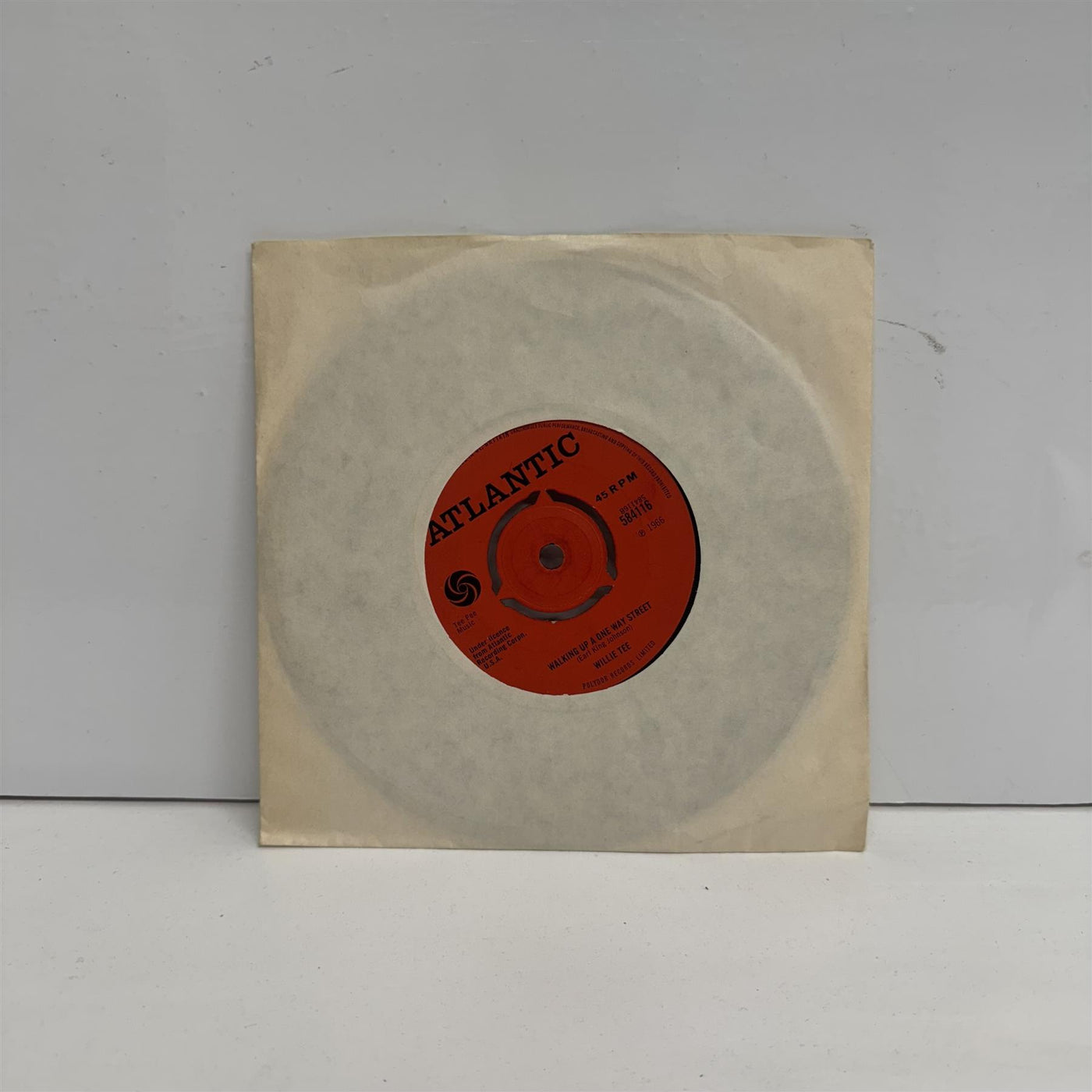 Willie Tee - Thank You John / Walking Up A One Way Street 7" Vinyl Single