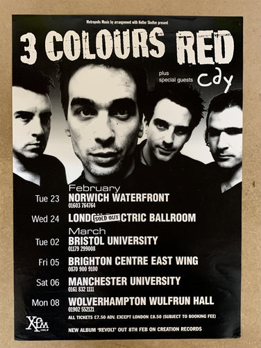 3 Colours Red - Tour Poster 1999