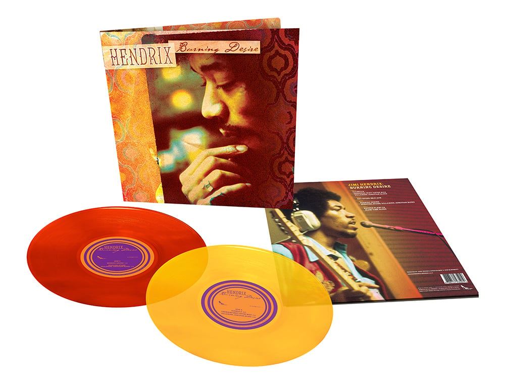 Jimi Hendrix - Burning Desire 2x Translucent Orange & Yellow Vinyl LP