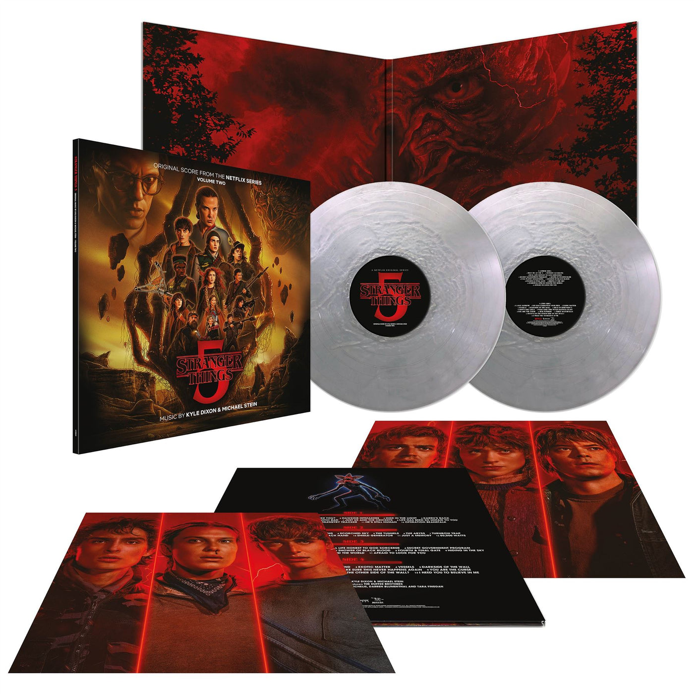 Stranger Things 5 (Original Score - Volume Two) - Kyle Dixon & Michael Stein 2x Metallic Silver Vinyl LP