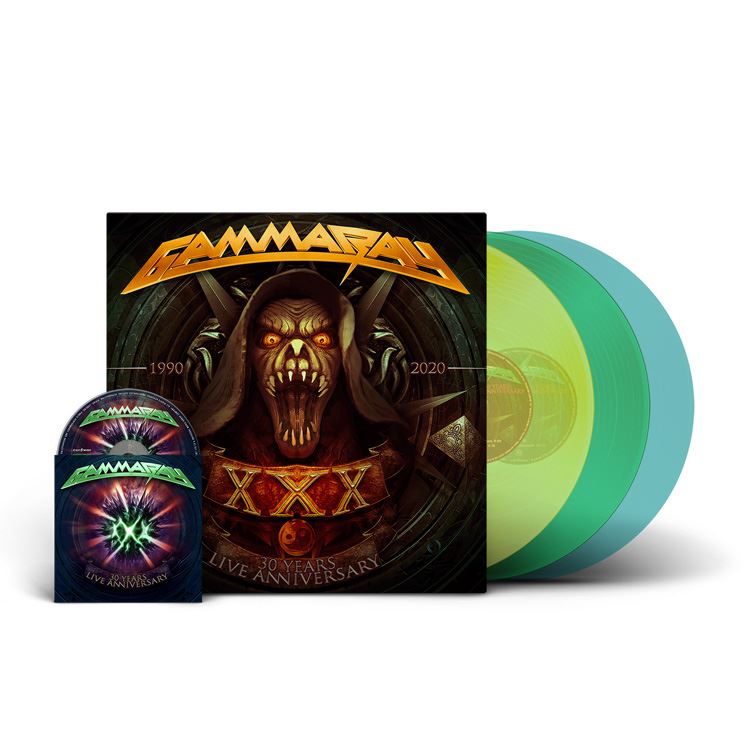 Gamma Ray - 30 Years Live Anniversary 3x Yellow / Green / Turquoise Vinyl LP + Blu-Ray