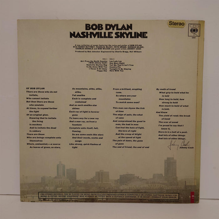 Bob Dylan - Nashville Skyline Vinyl LP