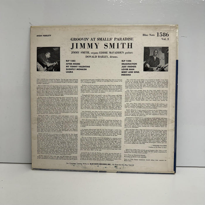 Jimmy Smith - Groovin' At Smalls' Paradise (Volume 2) Mono Vinyl LP