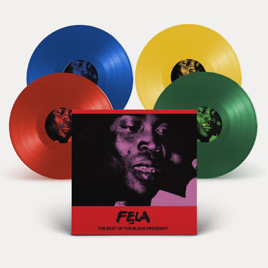 Fela Kuti - The Best Of The Black President 4x Red / Green / Blue / Yellow Vinyl LP Box Set