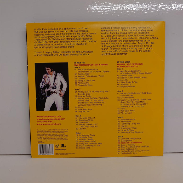 Elvis Presley - Recorded Live On Stage In Memphis 4x 180G Vinyl LP Remastered